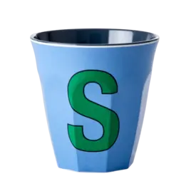 rice Denmark Rice alfabet beker letter S blauw
