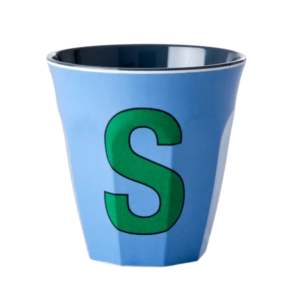 rice Denmark Rice melamine beker letter S blauw