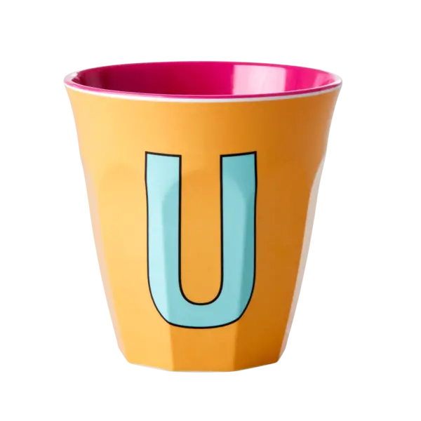 rice Denmark Rice melamine beker letter U oranje