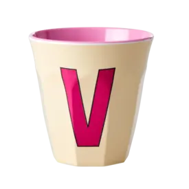rice Denmark Rice alfabet beker letter V creme