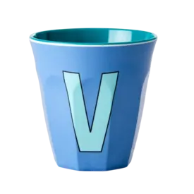 rice Denmark Rice alfabet beker letter V blauw