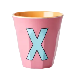 rice Denmark Rice alfabet beker letter X roze