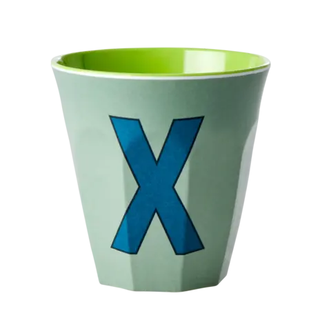 Rice alfabet beker letter X khaki