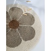 Nattiot vloerkleed kinderkamer bloem rond Daisy taupe