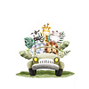 Designed4Kids kinderposter A3 Jeep Safari