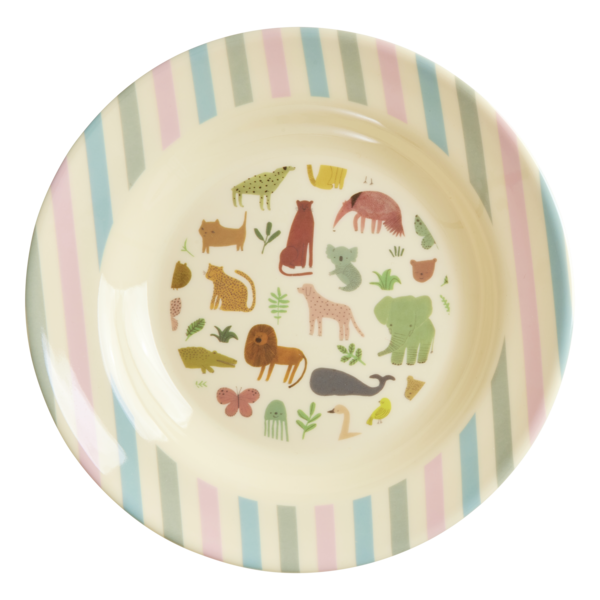 rice Denmark Rice melamine diep kinderbord Sweet Jungle print