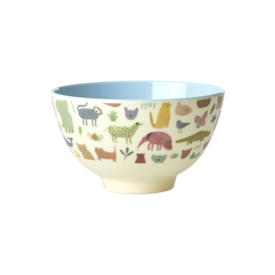 rice Denmark Rice melamine schaaltje Sweet Jungle print blauw