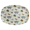 Rice melamine bord ovaal New Dino print