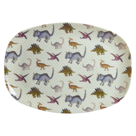 rice Denmark Rice melamine bord ovaal New Dino print