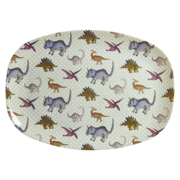 rice Denmark Rice melamine bord ovaal New Dino print