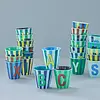 Rice melamine beker letter A strepen groen blauw