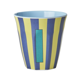 rice Denmark Rice alfabet beker letter I strepen blauw geel