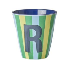 rice Denmark Rice alfabet beker letter R strepen geel blauw
