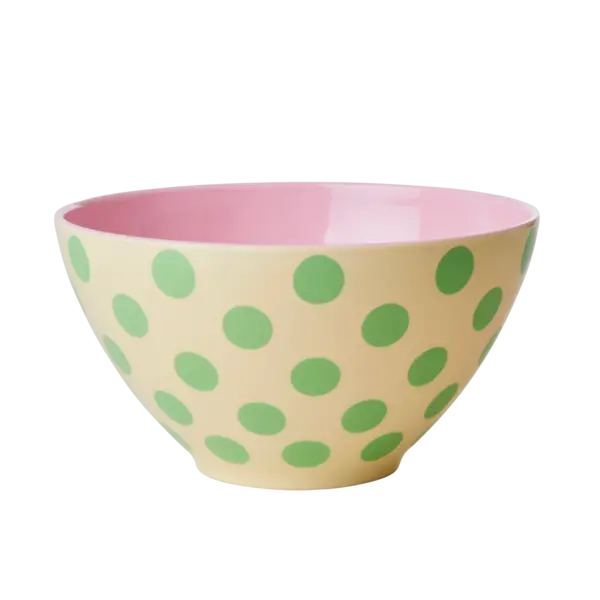 rice Denmark Rice melamine salade schaal stippen Green Dots print