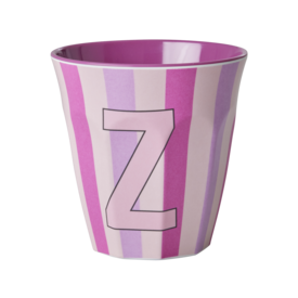 rice Denmark Rice alfabet beker letter Z strepen paars roze