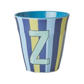 rice Denmark Rice alfabet beker letter Z strepen blauw geel