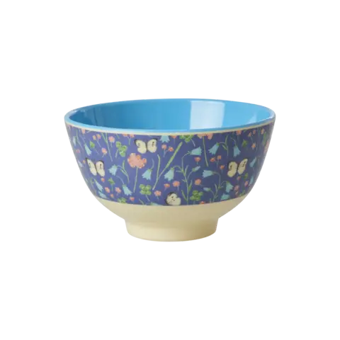 Rice melamine schaaltje vlinders blauw klein