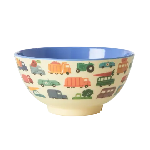 Rice melamine schaal  Happpy Cars print