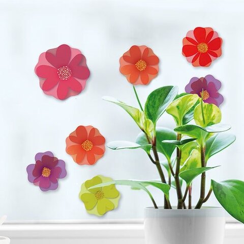 Nouvelles Images muursticker 3D bloemen