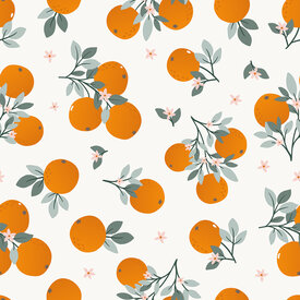 Lilipinso Lilipinso behang sinaasappel Orange print
