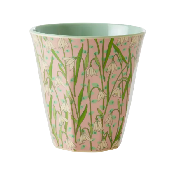 rice Denmark Rice melamine beker bloemen Snowdrop print medium