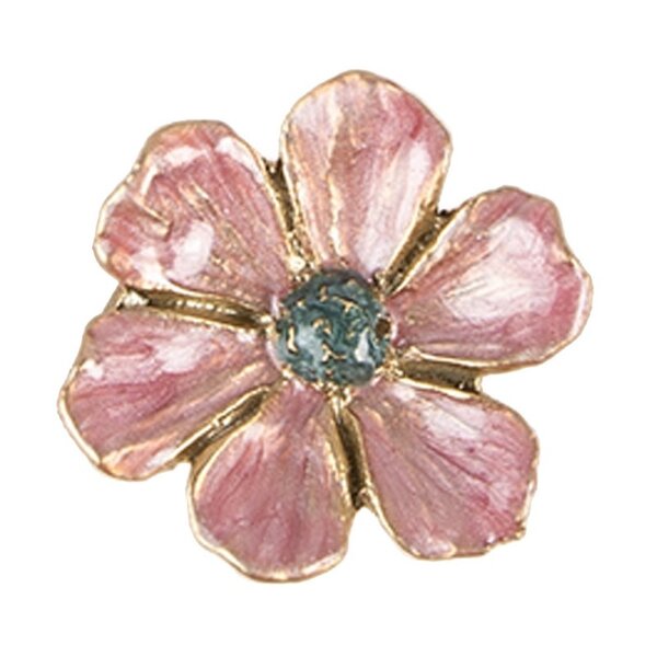 Clayre & Eef Clayre & Eef deurknop bloem roze goud
