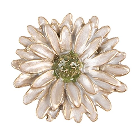 Deurknopje bloem wit goud