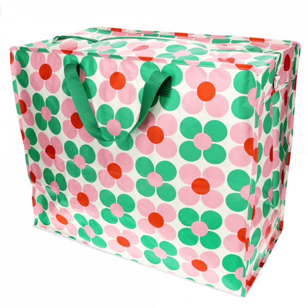Rex London Rex London opbergtas XL Daisy roze groen