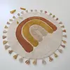 Nattiot vloerkleed kinderkamer regenboog rond met kwasten Toffee