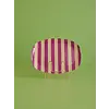Rice melamine bord ovaal Stripes print Plum