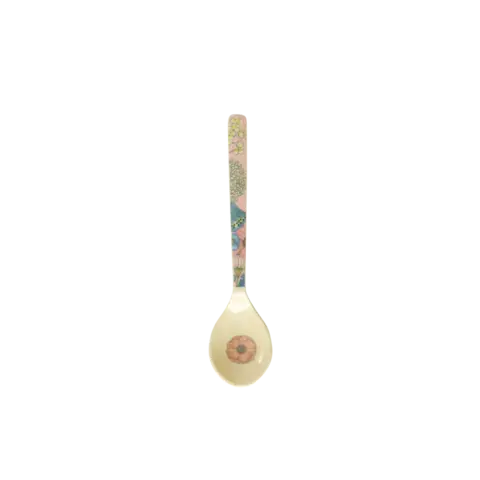 Rice melamine lepel  Flower Collage print roze