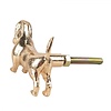 Clayre & Eef deurknop hond goud