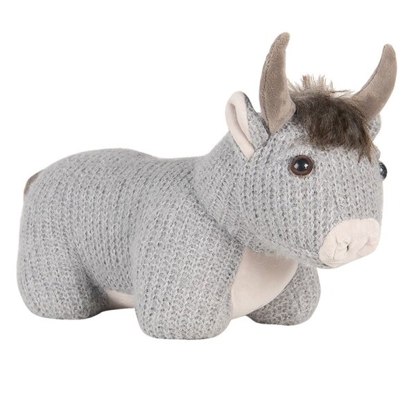 Clayre & Eef Clayre & Eef deurstopper stier grijs