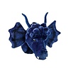 Wild & Soft dierenkop pluche draak blauw
