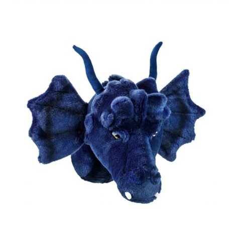 Wild & Soft dierenkop draak blauw