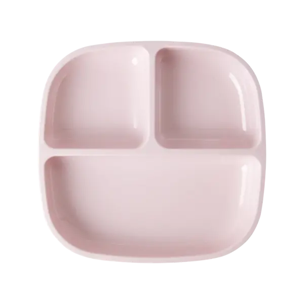 rice Denmark Rice melamine kinderbordje met vakjes lichtroze