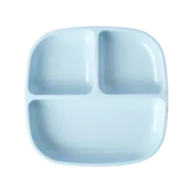 rice Denmark Rice melamine kinderbordje met vakjes lichtblauw