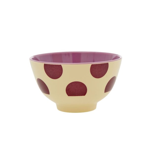 rice Denmark Rice melamine schaal stippen Purple Dots print klein