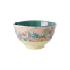 Rice melamine schaal Flower Collage print roze klein