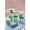 Rice melamine kinderbekers Wildlife print mint