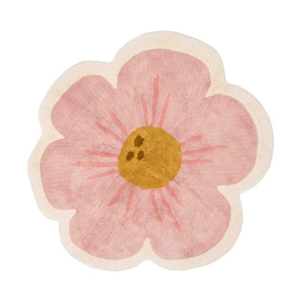 Little Dutch Little Dutch vloerkleed kinderkamer bloem roze