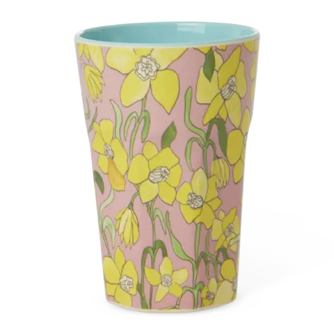 Rice beker groot Daffodils print