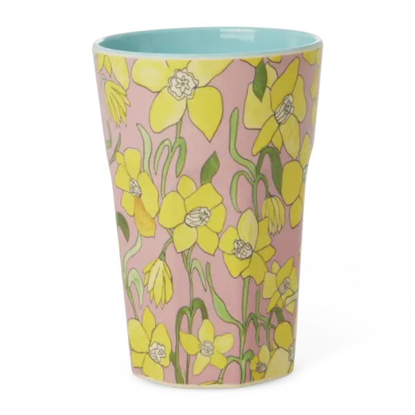 rice Denmark Rice hoge melamine beker bloemen Daffodils print