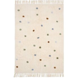 Little Dutch Little Dutch  kindervloerkleed stippen blauw