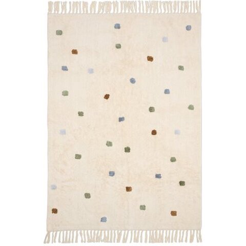 Little Dutch  kindervloerkleed stippen blauw
