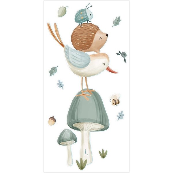 Little Dutch Little Dutch muursticker babykamer bosdieren en paddenstoel Forest Friends