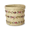 Rice opbergmand rond bloemen