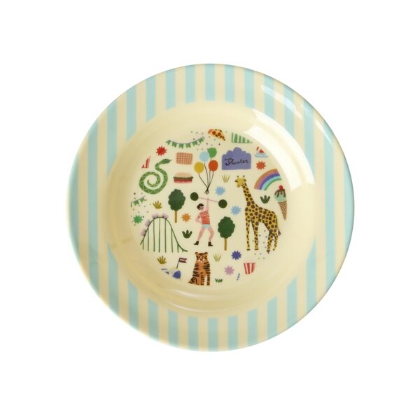 rice Denmark Rice melamine diep kinderbord kermis Fun Fair mint