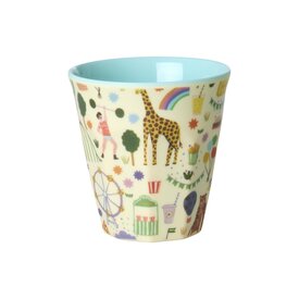 rice Denmark Rice melamine kinderbeker Fun Fair print klein mint