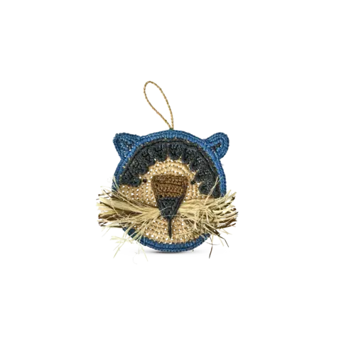 Rice muurdecoratie tijger blauw klein
